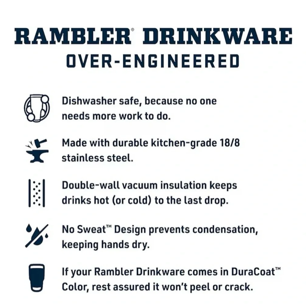 YETI Rambler 25 oz Tumbler with Handle and Straw Lid, Travel Mug. Brand New - Picture 4 of 11